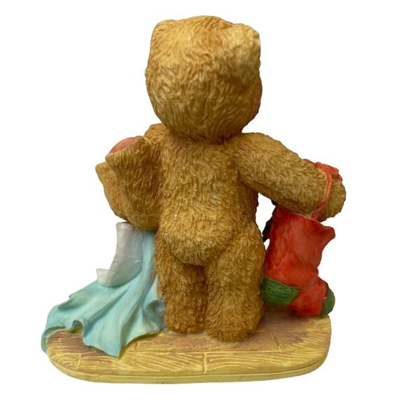 Vintage 1992 Cherished Teddies Jacob 950734 Wishing for Love Santa Christmas - Picture 3 of 6